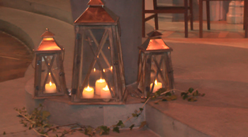 tealights in traditional candle holders